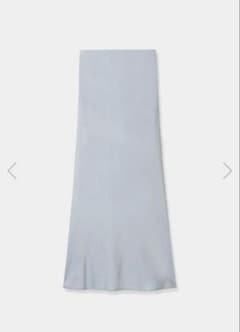 Louren thin satin narrow skirt ice greyのサムネイル