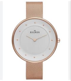 SKAGEN DENMARK 시계 로즈 골드 메쉬 벨트