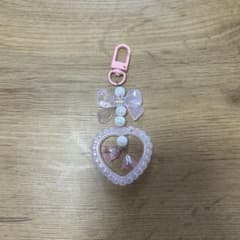 ハート リボン キーホルダー ピンクのサムネイル