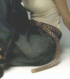 極美品★Llife LEATHER CHAIN BELT OAKのサムネイル