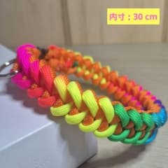 カラフル首輪パラコード ★ハンドメイド 30 cm★のサムネイル
