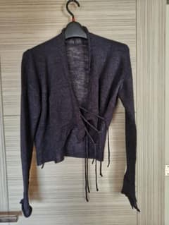 ヨーガンレール　美品　アルパカ 紺色　カシュクール　カーディガン　ババグーリ ヨーガンレール 美品 アルパカ 紺色 カシュクール カーディガン