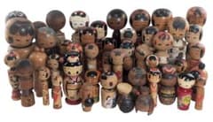 こけし 46本 まとめ 24.8kg箱 伝統 創作 昭和レトロ 民芸品 鳴子系