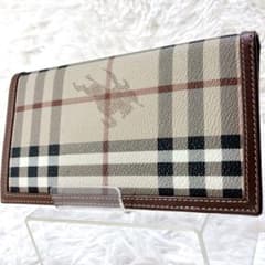 ✨美品 バーバリー ノバチェック 長財布 シャドウホース レザー