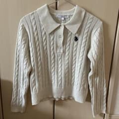 U.S. POLO ASSN. ケーブルニットポロシャツのサムネイル