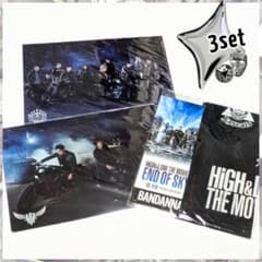 신품 3점 세트/HIGH&LOW/반다나&클리어 파일 LDH EXILE