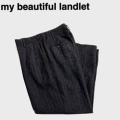 my beautiful landlet ウールワイドスラックス ラメ糸入り my beautiful landlet ウールワイドスラックス ラメ糸入り - メルカリ
