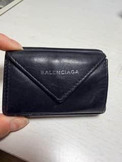 BALENCIAGA 黒 三つ折り財布　ミニ財布のサムネイル