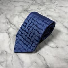 Charvet シャルベ シルク ネクタイ ブルー サークル フランス製 - メルカリ