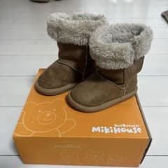 ミキハウス Hot Biscuits ブラウンファーブーツのサムネイル
