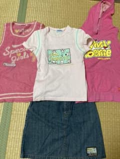 お値下げ〜メゾピアノ2点＆ポンポネット半袖＆デニムスカート 4点セット160のサムネイル