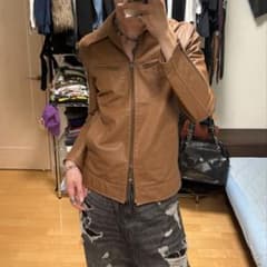 豚革 レザージャケット ブラウン y2k archive グランジ 平成 お兄系
