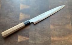 土佐打刃物 龍馬之剣心 銀三 筋引 210mm 包丁 槌目 ステンレス 両刃