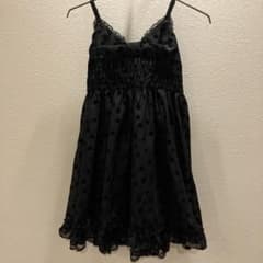黒ドット柄ノースリーブワンピース ボレロ付きのサムネイル
