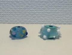 ガラスビーズ とんぼ玉 2点セット ハンドメイドのサムネイル