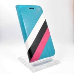 セール継続中‼️送料無料 iPhone6/6s手帳型ケース ブルーストライプのサムネイル