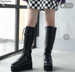 夢展望　レースアップロングブーツのサムネイル