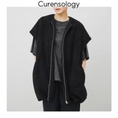 Curensology ショートボアベスト ブラック カレンソロジー 黒色 ジレ