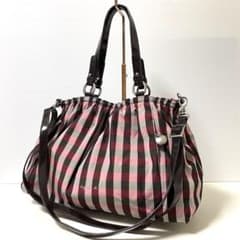 agnès b. VOYAGE 2way ショルダーバッグ ギンガムチェックのサムネイル