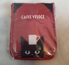 【新品未開封】カフェ・ ベローチェ　のぞきみ黒ねこ　エコバッグ　ベローチェレッド