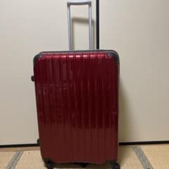 キャリーバック レッド(鍵なし)持ち手割れありのサムネイル