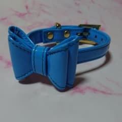 お値下げ☆DEVAN エナメルリボン首輪 小型犬用のサムネイル