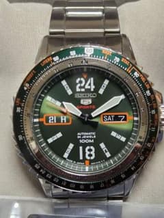 希少SEIKOファイブ24h表記グリーン - メルカリ