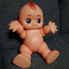 昭和レトロ大きな可愛いキューピー人形ソフビ45cm日本製フィギュア