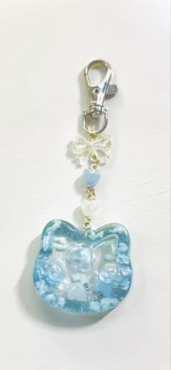【ハンドメイド】天使界隈 猫 キーホルダー シェイカーのサムネイル