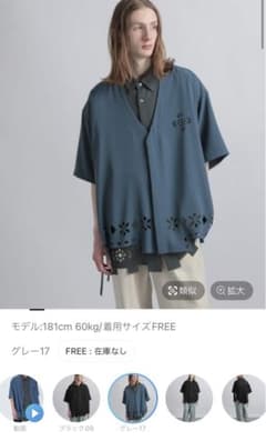 ハレ　レイヤードレーザーカットシャツのサムネイル