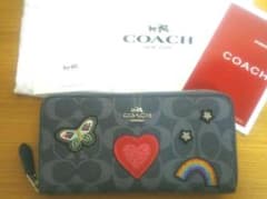 ☆COACH☆コーチ F26784 シグネチャーラウンドファスナー長財布☆良品のサムネイル
