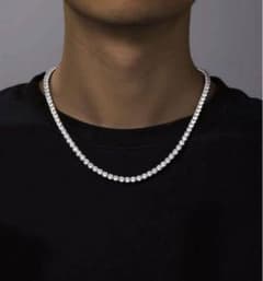 キラキラ輝く高級ネックレス 50cm グリッターチェーン テニス