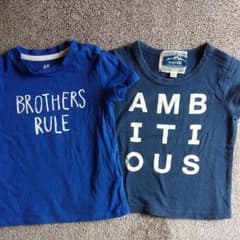 H&M　エニファム　Tシャツ二枚セット　青系のサムネイル