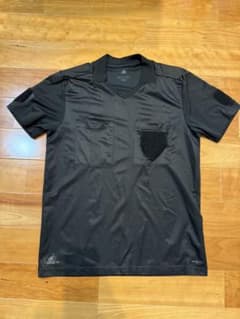 アディダス　adidas Climalite ブラック 審判シャツ L 半袖