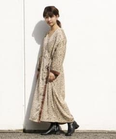 kastane オリエンタル柄カシュクールワンピースのサムネイル