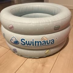 Swimava ベビーバス 水色 マカロン柄のサムネイル