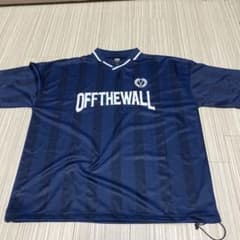【VANS】バンズ ゲームシャツ 半袖Tシャツ M ネイビー ストライプのサムネイル