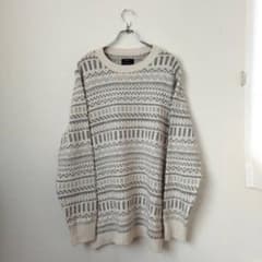 新品　Bershka　ベルシュカ セーター　長袖ニット　メンズ　グレー XLのサムネイル