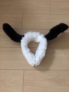 動物耳カチューシャ 白黒ファーのサムネイル