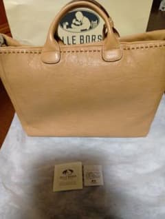 PELLE BORSA ハンドバッグ レザー ベージュのサムネイル