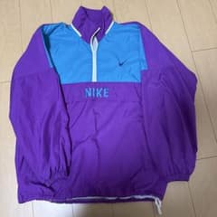 NIKE ナイキ ナイロンプルオーバー パープル ブルー ハーフジップのサムネイル