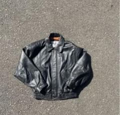 深水康太vintage レザージャケット　a-2フライトジャケット　ブラック　黒のサムネイル