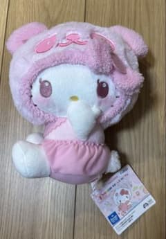 新品タグ付き　ぱんだ ハローキティ もこもこベイビーBIGぬいぐるみ ピンク