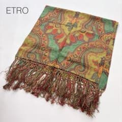 美品✨ETRO エトロ ペイズリー シルクストール スカーフ タッセルフリンジ 美品✨ETRO エトロ ペイズリー シルクストール スカーフ タッセル