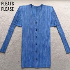 美品✨プリーツプリーズ イッセイミヤケ シャツ ロング カーディガン