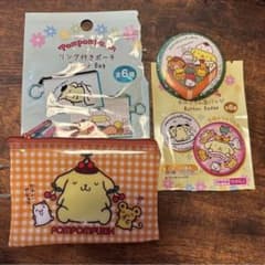 정리 판매"폼폼푸린반지 파우치 + 홀로그램 캔 배지