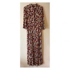 ZARA レトロ 花柄 ロングワンピースのサムネイル