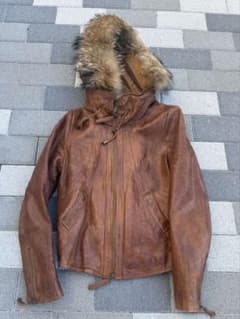 GOA Leather jacket 00's y2k ラクーンファー　羊革 GOA Leather jacket 00's y2k ラクーンファー 羊革 - メルカリ