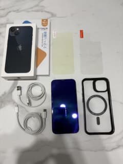 iPhone 13 ミッドナイト128GBSIMフリーケースフィルムケーブル2本 iPhone 13 ミッドナイト128GBSIMフリーケースフィルムケーブル2本
