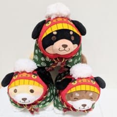 タグ付き　忠犬もちしば　獅子舞なりきり スクっとぬいぐるみ　コンプリート